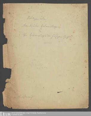 Notizen; Nachruf, Briefe