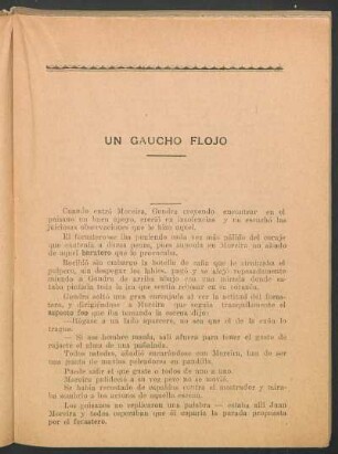 Un gaucho flojo