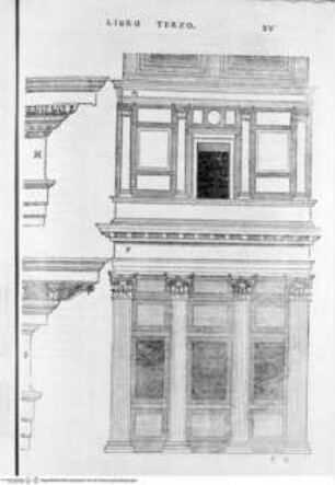 Il Terzo Libro di Sabastiano Serlio Bolognese, nel qual si figurano, e descrivono le antiquità di Roma ..., Folio XV: Pantheon, Details
