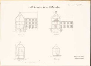 Universität Münster Alte Akademie: Schnitte 1:150