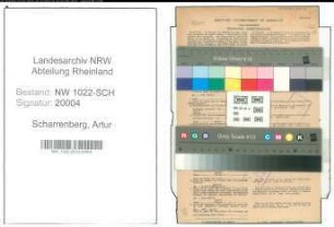 Entnazifizierung Artur Scharrenberg , geb. 28.04.1900 (Landwirt)