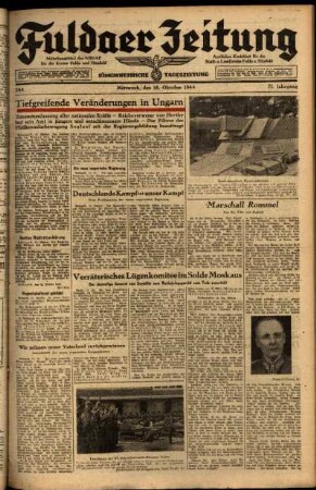 Ausgabe vom Mittwoch, den 18. Oktober 1944.