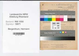 Entnazifizierung Hermann Bergenthum, geb. 09.09.1903 (Buchhalter)