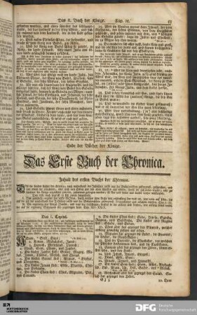 Das Erste Buch der Chronica.