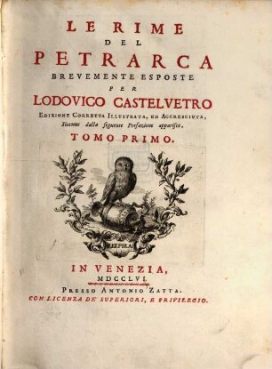 Le rime del Petrarca. 1