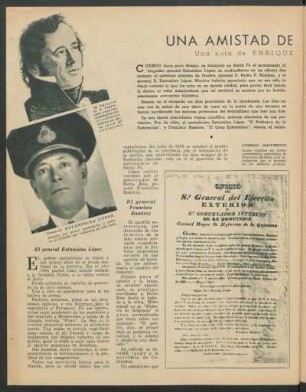 Una amistad de sugerencias históricas : Una nota