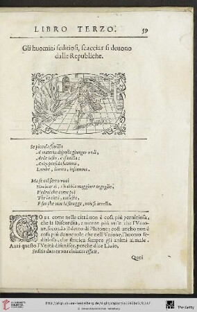 Gli huomini seditiosi, scacciar si deuono dalle Republiche