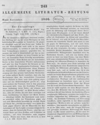 Schmieder, H. E.: Der Geist der unirten evangelischen Kirche. H. 1-2. Leipzig: Vogel 1845-46