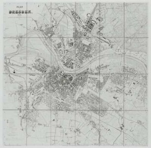 Plan von Dresden. 9. Auflage 1895 (ca. 1:10 000), hrsg. vom Vermessungsamt der Stadt Dresden