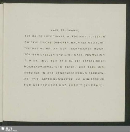 [Biografie Karl Bellmann, Dresden