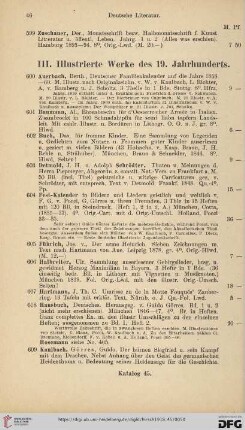 III. Illustrierte Werke des 19. Jahrhunderts (Nr. 600 - 649a)