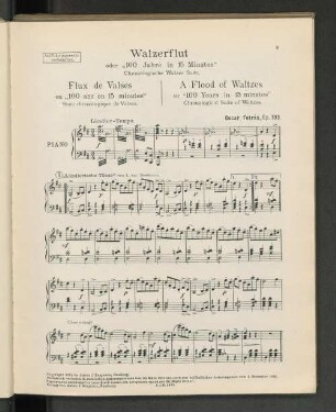 Walzerflut oder "100 jahre in 15 Minuten" Chronologische Walzer Suite.
