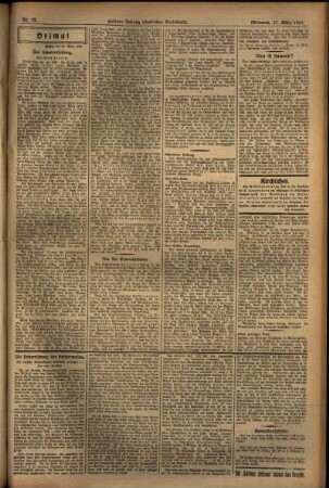 Zweite Ausgabe vom Mittwoch, den 27. März 1929.