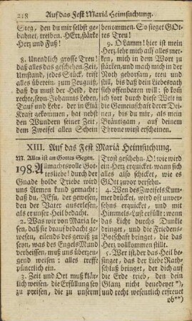 XIII. Auf das Fest Mariae Heimsuchung.