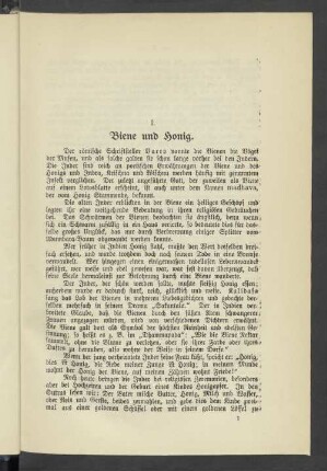 I. Biene und Honig