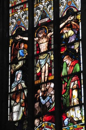 Quedlinburg - Glasfenster in der Marktkirche : Glasfenster in der Marktkirche, aufgenommen in Quedlinburg am 22. April 2014. Foto Uwe Gerig