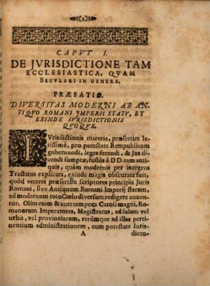 Dispvtatio Jvridica De Jvrisdictione In Genere Et De Ecclesiastica Et Secvlari S.R.I. Principvm-Episcoporvm In Specie