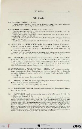 XI. Varia (Nr. 179-205)