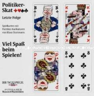 Sammelbogen 8 "Politiker-Skat" als Beilage im Tagesspiegel