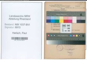 Entnazifizierung Paul Harisch , geb. 06.11.1894 (Lehrer)