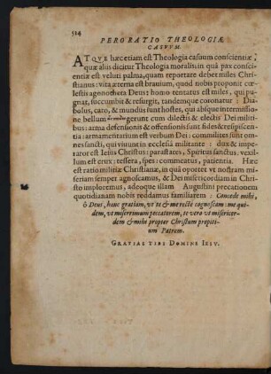 Peroratio Theologiae Casvvm.