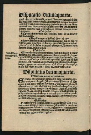 Disputatio decimaquarta.