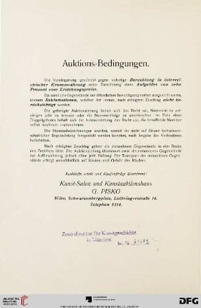 Auktions-Bedingungen