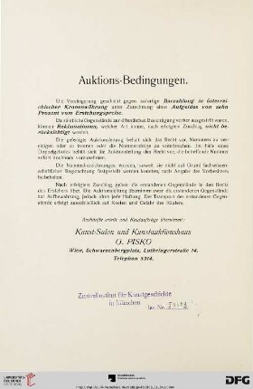 Auktions-Bedingungen