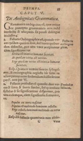 Caput V. De Ambiguitate Grammatica.