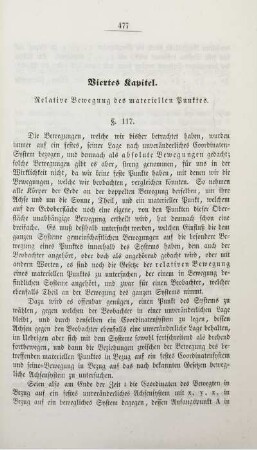 Viertes Kapitel. Relative Bewegung des materiellen Punktes.