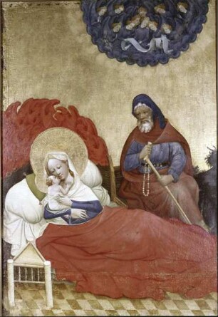 Marienaltar — Innenseite des linken Flügels mit der Darstellung der Geburt Christi