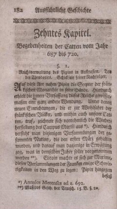 Zehntes Kapitel. Begebenheiten der Catten vom Jahr 687 bis 720.