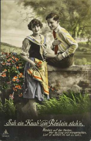 Sah ein Knab' ein Röslein steh'n, Röslein auf der Heiden [...]