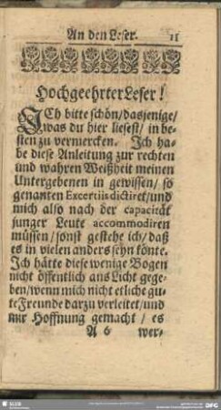 Hochgeehrter Leser!