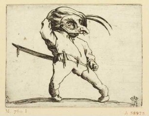 Der Zwerg mit der Maske, Blatt 13 aus: Varie figure gobbi