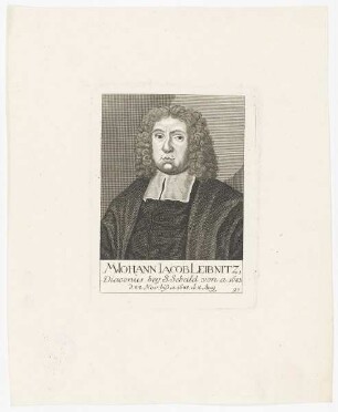 Bildnis des Iohann Iacob Leibnitz