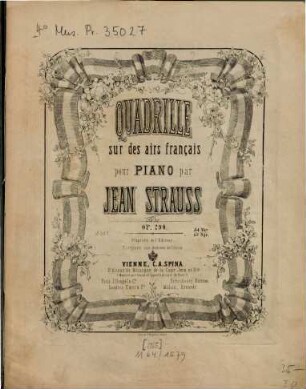 Quadrille sur des airs français : pour piano ; op. 290