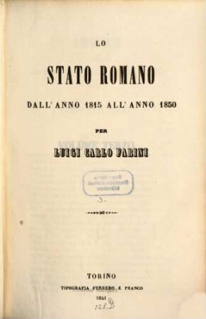Lo stato romano dall' anno 1815 all' anno 1850, 3