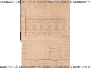 Beichel, Friedrich. Rathaus-Brücke, erbaut 1907. Entwurf zu einer Verbindungsbrücke zwischen dem Rathaus und dem Haus Karl-Friedrich-Straße 8