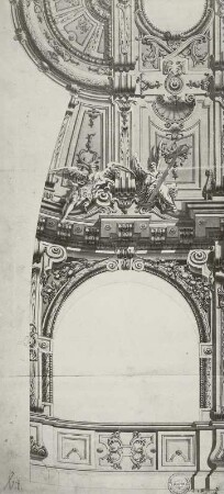 Dresden, Katholische Probsteikirche (Hofkirche): Entwurf zur Ausgestaltung des Hauptgewölbes