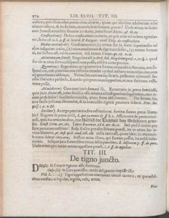 Tit. III. De tigno juncto.