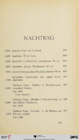 Nachtrag (Nr. 659-680)