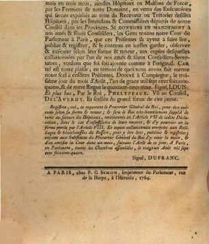 Déclaration du Roi, concernant les vagabonds, & gens sans aveu : données à Compiegne le 3 Août 1764