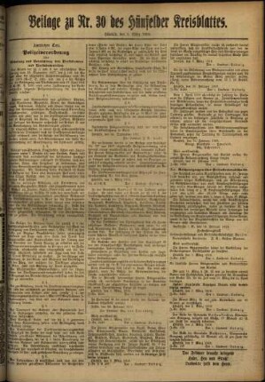 Zweite Ausgabe vom Samstag, den 09. März 1918.