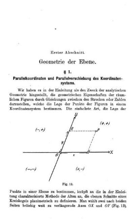 Erster Abschnitt. Geometrie der Ebene.