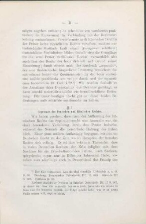 § 3. Gegensatz des Deutschen und Römischen Rechtes.