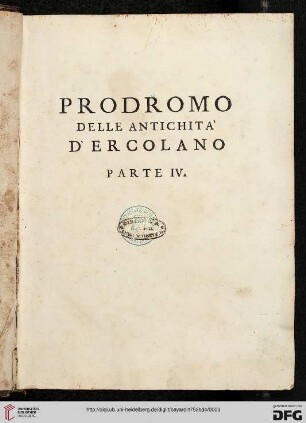 Band 4: Prodromo Delle Antichità d'Ercolano