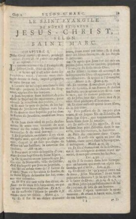 Le Saint Evangile De Nôtre Seigneur Jesus-Christ, Selon Saint Marc