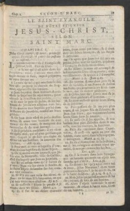 Le Saint Evangile De Nôtre Seigneur Jesus-Christ, Selon Saint Marc