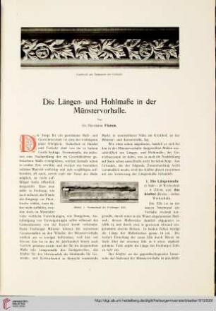 Die Längen- und Hohlmaße in der Münstervorhalle